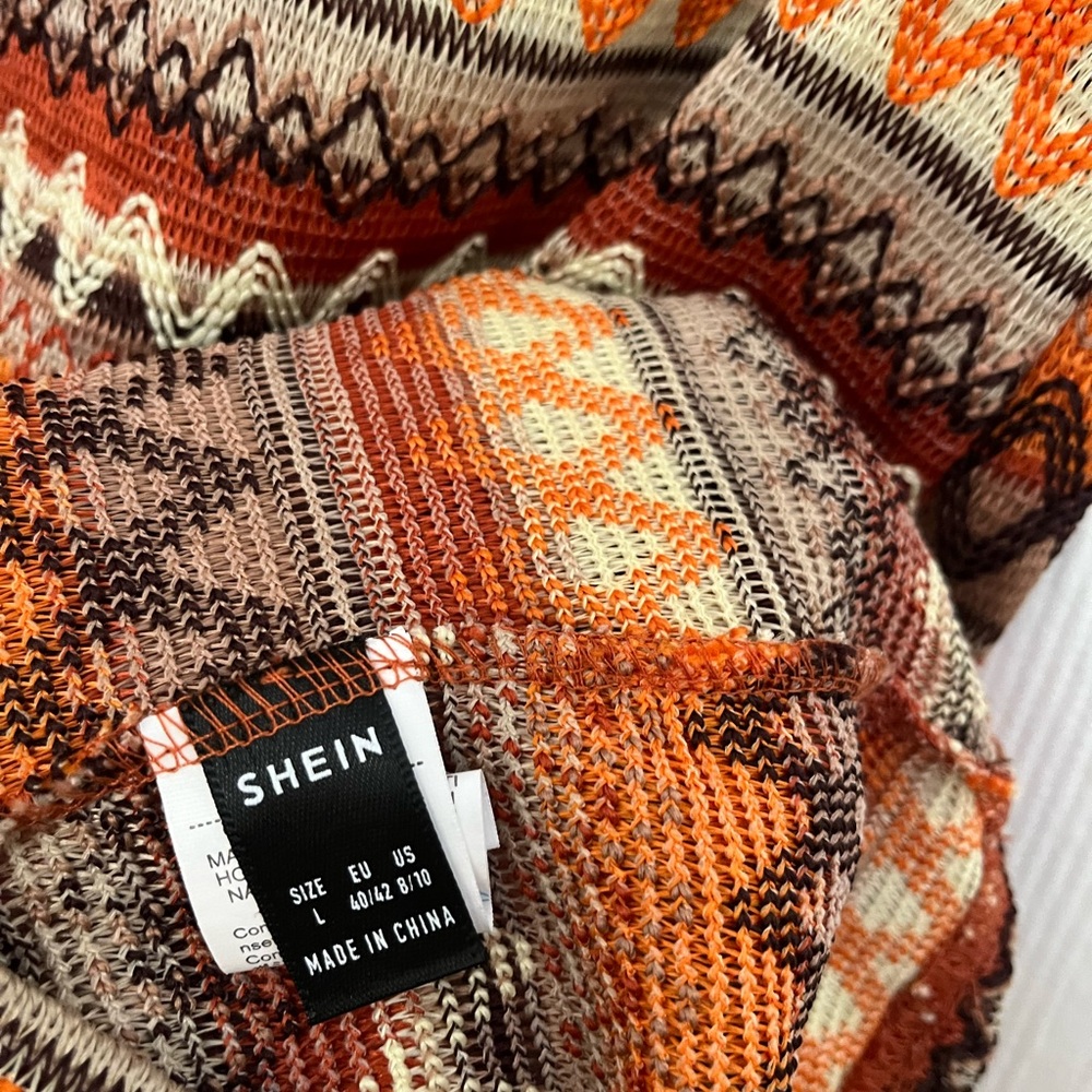 Shein Multicolor Patterned Maxi Strapless Dress - image 8